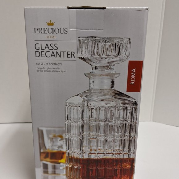 Precious Home glass Decanter roma 950ml/32 oz - Picture 1 of 9